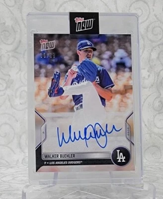 2022 TOPPS NOW ROAD TO OPENING DAY WALKER BUEHLER DODGERS ON-CARD AUTO /99 - Image 1 of 2