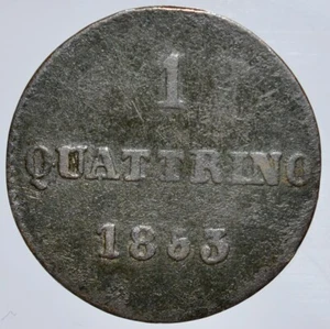 FIRENZE - LEOPOLDO II 1824-1859 -AE/ QUATTRINO 1853 - Bild 1 von 2