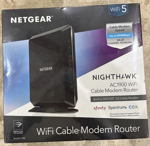 NETGEAR Nighthawk AC1900 4 Wireless-Wi-Fi 802.11ac Router - C7000-100NAS (NOWY) - Zdjęcie 1 z 6