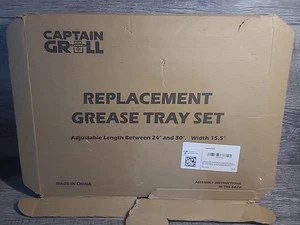 Captain Grill Ersatz Fettwanne Set verstellbar 24"-30" Nexgrill Dyna-Glo - Bild 1 von 8