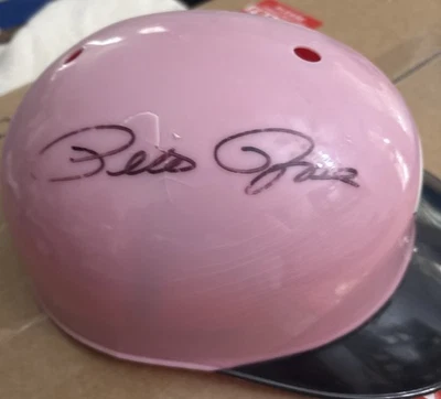 Pete Rose HOF* Cincinnati Reds Signed Souvenir Full Size Batting Helmet, Damage. - Image 1 of 4