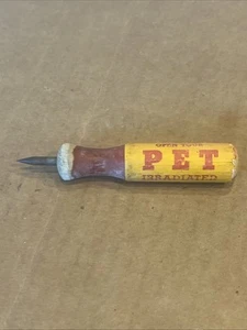 Abridor de latas de leche vintage de madera irradiada PET Pick - Imagen 1 de 5