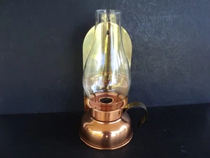 Vintage CopperCraft Guild Windlicht Stil Tauton Kerzenhalter mit Glaskamin - Bild 1 von 5