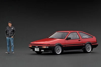 Ignition Model Ig3281 1/18 Toyota Sprinter Trueno 3Dr Gt Apex Ae86 Red/Black Wit - Image 1 of 4