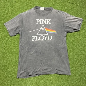 Vintage Single Stitch Pink Floyd Dark Side of the Moon 1982 T-shirt Large Hanes - Picture 1 of 19