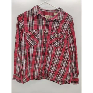 Schmidt Workwear Fit For Her rot kariertes Langarmhemd mit Knopfleiste M - Bild 1 von 11