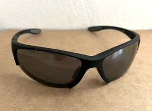 NEW Foster Grant Ironman Strong 64mm Half Rim Wrap Sunglasses Black - Picture 1 of 4