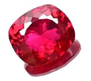 19.80 Ct Flawless Natural Mozambique Blood Red Ruby Certified Cushion Gemstone - Picture 1 of 7