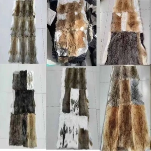 1PC Luxury Genuine Real Rabbit Fur Skin Rug Warm Soft Bedspread Blanket Sofa Bed - Picture 1 of 57