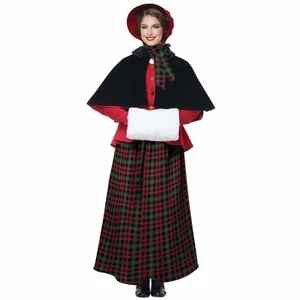 Holiday Caroler Woman Christmas Victorian Olden Day Nativity Womens Costume - Picture 1 of 2