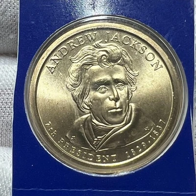 2008 P&D Jackson Dollars Satin BU in mint cello receive 2 coins pictured #2812 - Image 1 of 4