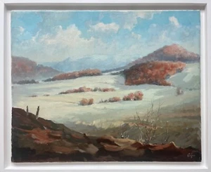 Original Ölgemälde / Oswald Pejas / Ebersburg und Wasserkuppe - Rhön - Bild 1 von 5