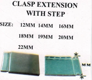 Watch Strap Clasp Extension with Step Steel Colour - Picture 1 of 3