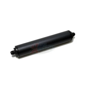 10" Universal Aluminum In-Line Fuel Filter w/8 AN Fittings Paper Element Black - Picture 1 of 3