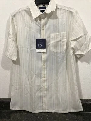 Croft & Barrow Men Easy Care Dress Shirt Size Small Ivory (TW-532) - Image 1 of 4