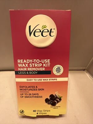 Veet Hair Remover Wax Strip Kit Legs & Body Ready to Use - Image 1 of 4