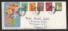 1968 Singapore Definitives FDC. SERANGON GARDEN First day