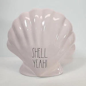 Rae Dunn "SHELL YEAH!" Ceramic Seashell in Light Pink #195 - Picture 1 of 11
