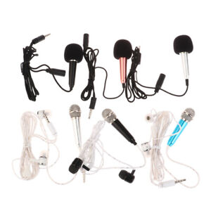 3.5mm Karaoke Mic Earphone Mini Stereo Headphone In-Ear Headset Singing Artifa a