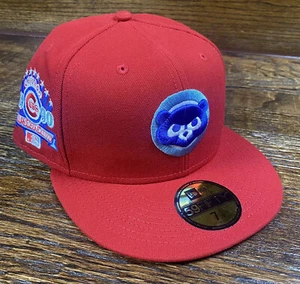 Chicago Cubs 1990 All-Star Game Topperz 59FIFTY Fitted Red Glacier Blue UV 7 3/8 - Picture 1 of 14