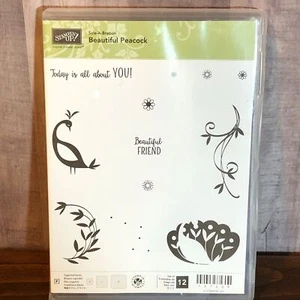 Hermosas estampillas de pavo real transparentes con estampillas - Imagen 1 de 2
