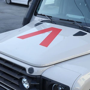 Front Bonnet Hood  V Shape Vinyl Sticker Fit For Ineos Grenadier 2022-2025 Red - Picture 1 of 24