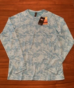 Mier UPF 50+ Sun Protection Shirt Mens Large Sky Camo Quick Dry Thumb Holes NWT - Picture 1 of 14