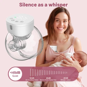 2x Portable Electric Breast Pump Wearable Hands-Free Automatic Silent USB Milker - Picture 1 of 12