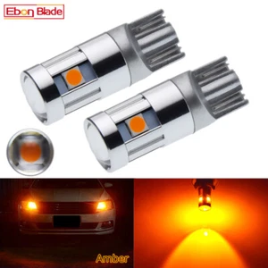 2 x T10 W5W LED Amber Orange 3030 SMD Car Light Parker Wedge Side Bulb Lamp 12V - Picture 1 of 7