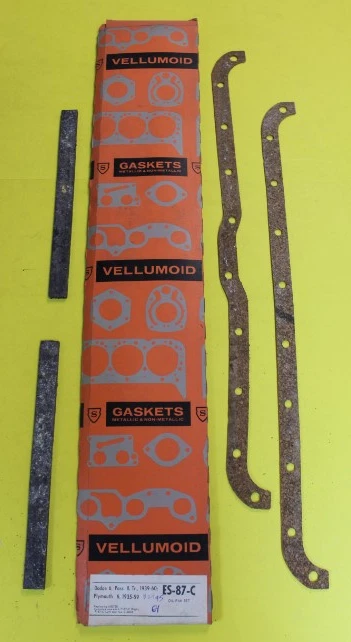Vintage Vellumoid Oil Pan Gasket Set ES-87-C 1935 - 1960 Dodge 6, Plymouth 6 - Image 1 of 1