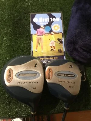 Wilson Ladies ProStaff Multi-Metal Driver 3 Woods Set Graphite Shafts - Image 1 of 4