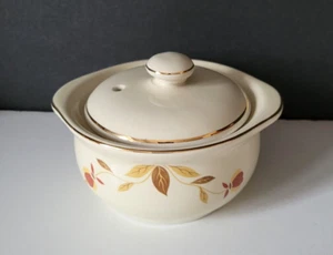 JEWEL TEA AUTUMN LEAF COVERED ONION SOUP BOWL LIMITED EDITION HALL CHINA - Picture 1 of 6
