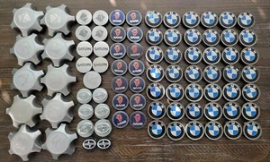 LOT OF 83 HUBCAP CENTERS SATURN, SCION, SAAB, BMW CENTER CAPS - LOT #1 - Picture 1 of 4
