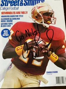 CHARLIE WARD GO NOLES! SIGNED STREET & SMITH'S COLLEGE FOOTBALL MAGAZINE - Picture 1 of 2