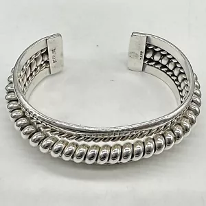Elaine Tahe Sterling Silver "The Mackenzie" Braided Cuff 6" Bracelet 57.0g - Picture 1 of 11
