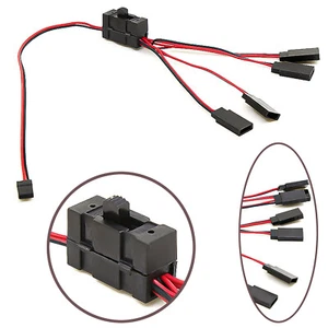 LED Light On/off Controller Switch Y Cable for 1/10 TRX-4 SCX10 RC Crawler 4-way - Picture 1 of 6