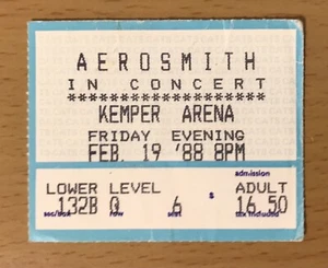 1988 AEROSMITH / DOKKEN PERMANENT VACATION TOUR KANSAS CITY CONCERT TICKET STUB - Picture 1 of 2