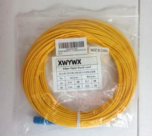XWYWX 20M/66Ft Fiber Optic Patch Cord SC/UPC-ST/UPC-SM -SX-3.0-20M-LSZH - Picture 1 of 2