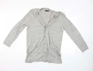 ASOS Womens Grey V-Neck Cotton Blend Cardigan Size XL - Picture 1 of 12