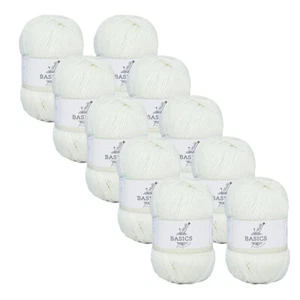 10x Malli Cream Blend Basic 100g Knitting/Crochet Craft Yarn Acrylic/Poly - Picture 1 of 2