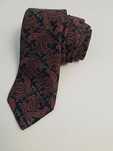 Oakton Ltd Neck Tie 60 Inch Paisley Print Men Necktie Blue - Picture 1 of 9
