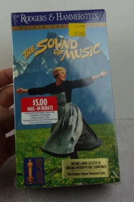 The Sound of Music SEALED VHS movie video 2 tape set 1990s watermark & audio cas - Image 1 of 4