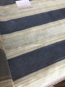239 Polsterstoff Möbelstoff Mohair Blau grau Streifen je Meter - Bild 1 von 6