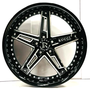20X8.5 RUCCI BLACK LABEL BOLT PATTERN 5X112 MERCEDES / AUDI - Picture 1 of 8