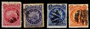 1887 BOLIVIA #24-27 11 ESTRELLAS - RULETA - USADO - EN MUY BUEN ESTADO - CV$22.00 (ESP#2279) - Imagen 1 de 1