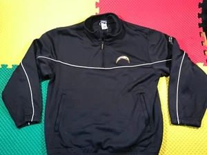San Diego / LA Chargers Reebok 1/4 Zip Pullover Blue Jacket Men's Size XL - Picture 1 of 11