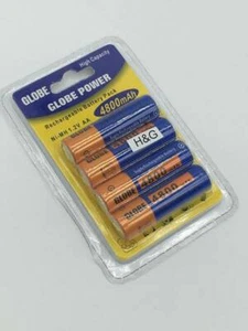 4x Globe Power Akku Batterie AA 4800mAh 1.2 V Rechargeable Wiederaufladbar Ni-MH - Bild 1 von 2