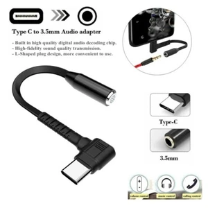 Type-C USB to 3.5MM Jack AUX Earphone Headphone Audio Extended Cable Adapter - Picture 1 of 13