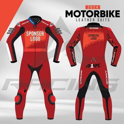 Traje de Carrera Francesco Bagnaia Ducati Lenovo MotoGP 2024 Moto Cuero Foto 1 de 4