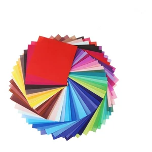 50 hojas de papel de construcción artesanal de origami colorido para niños - Imagen 1 de 7